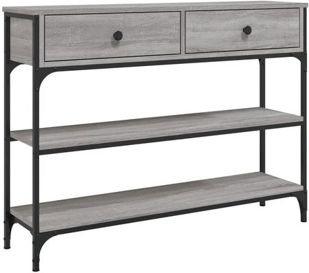 Zakito Stolik Konsolowy Drewniany 100X25X75 Szary Dąb (Z834183)