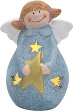 Zdjęcie Dekor Pap Figurka Ozdobna Świecąca Aniołek Niebieski 14cm - Miechów