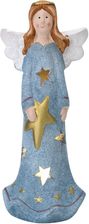 Zdjęcie Dekor Pap Figurka Ozdobna Świecąca Aniołek Niebieski 19,5cm - Kowal