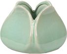 Goliat Wazonik Ceramiczny W Kształcie Kwiatu Turkusowy 10X8Cm (Yq58834)