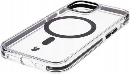 Bizon Etui Z Pierścieniem Magnetycznym Case Marco Do Iphone 15 Przezroczyste Czarną Ramką - zdjęcie 3