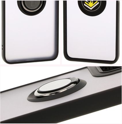 Bizon Etui Z Uchwytem Na Palec Case Hybrid Ring Do Motorola Moto G35 5G Przydymione Czarną Ramką - zdjęcie 6