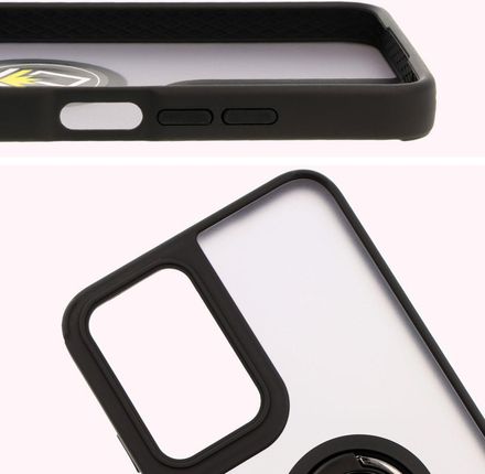 Bizon Etui Z Uchwytem Na Palec Case Hybrid Ring Do Motorola Moto G35 5G Przydymione Czarną Ramką - zdjęcie 3