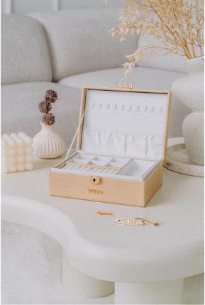 Elegancki organizer na biżuterię z przegródkami - Peterson