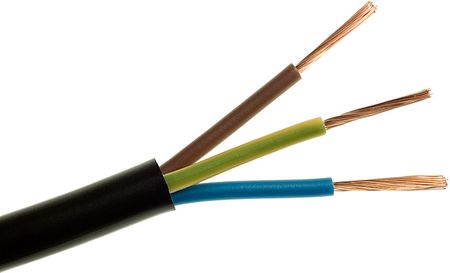 Elektrokabel Owy 300/500V H05Vv-F 3x1,5 Czarny