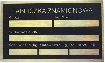 Agro Bis Tabliczka Znamionowa Zastępcza Znakowanie W Cenie 50652130