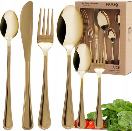 Kulig Komplet 24Szt. Sztućców Dla 4 Osób Luce Złoty 0572 0572