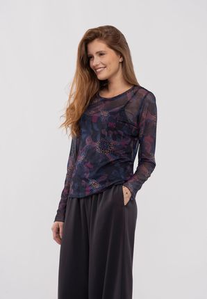 Damska Bluzka Wzorzysta Szyfonowa Volcano L-baila S