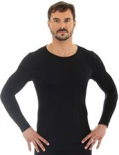 Koszulka męska długi rękaw Brubeck Comfort Wool LS11600 grafitowa (XL)