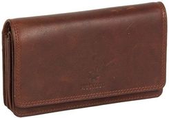 MUSTANG Como Wallet Top Opening UNIWERSALNY SKÓRZANY PORTFEL PREMIUM POJEMNY NA KARTY SKÓRA BROWN 06.103601