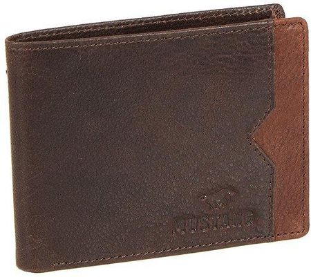 MUSTANG LA SPEZIA WALLET MĘSKI SKÓRZANY PORTFEL SKÓRA POJEMNY NA KARTY BROWN 06.100701
