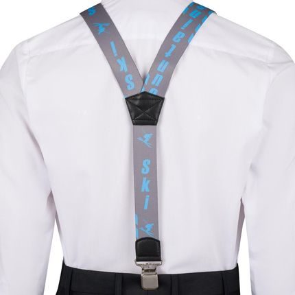 Szelki do spodni męskie eleganckie mocne V narciarskie niebieskie premium SZ7 - zdjęcie 2