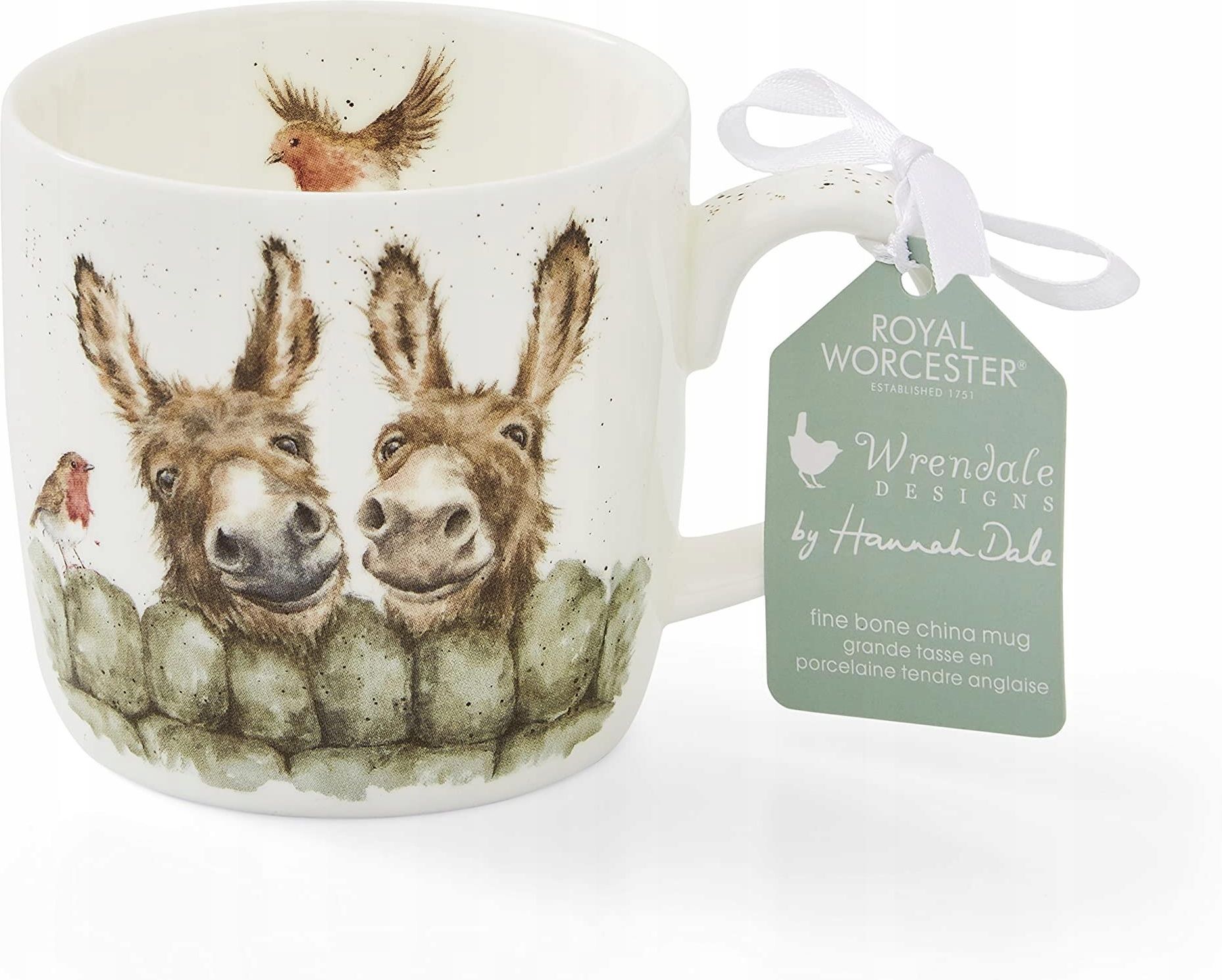 Wrendale Designs Quadro Su Tela Piccola 'Hee Haw' 20x20 Cm, Asino Illustrato A Acquerello