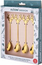 Zdjęcie Komplet 4 Łyżeczek Świątecznych Łyżeczka Świąteczna Złote - Libiąż