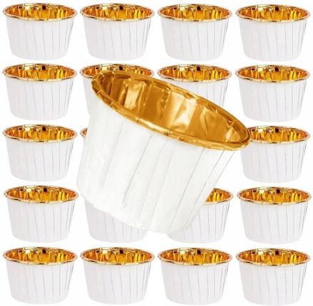 Elhandel Papilotki Do Muffinek Foremki Na Babeczki Dekoracje Urodziny Biały 20szt.