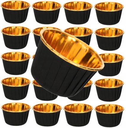 Elhandel Papilotki Do Muffinek Foremki Na Babeczki Dekoracje Urodziny Czarny 20szt.
