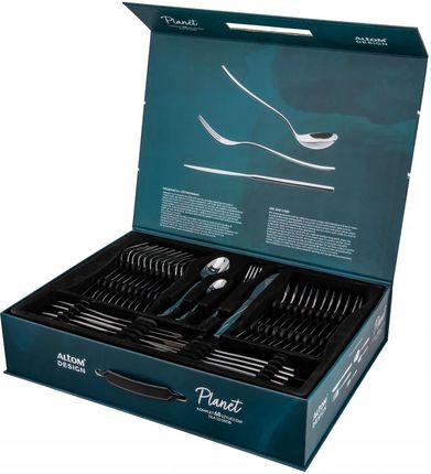Altom Design Zestaw Sztućców Stal Nierdzewna Sztućce Na 12 Osób Planet 68El