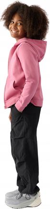 Bluza rozpinana z kapturem dziewczęca 4F 4FJWMM00TSWSF1315-56S różowa - zdjęcie 3