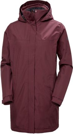Helly Hansen Aden Insulated, płaszcz przeciwdeszczowy, damski, ciemnoczerwony