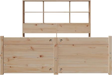 vidaXL Łóżko Z Regałem Bez Materaca 150X200 Cm Lite Drewno Sosnowe (3322473) - zdjęcie 3