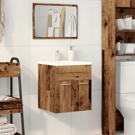 vidaXL Szafka Pod Umywalkę Stare Drewno 41X38,5X46 Cm (856205) - zdjęcie 2
