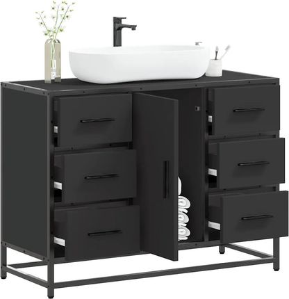 vidaXL Szafka Pod Umywalkę Czarna 80X33X60 Cm (849279)