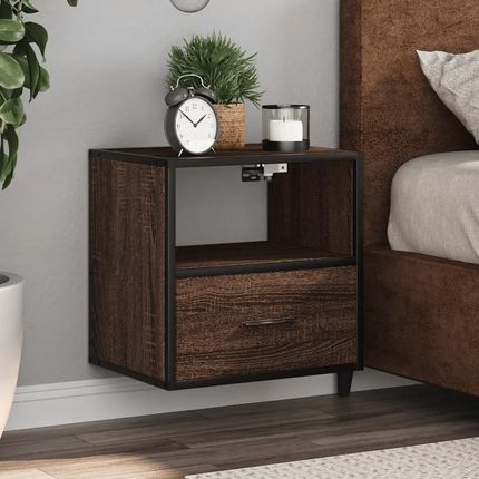 vidaXL Wiszące Szafki Nocne 2 Szt. Brązowy Dąb 40X31X39,5 Cm (848743)