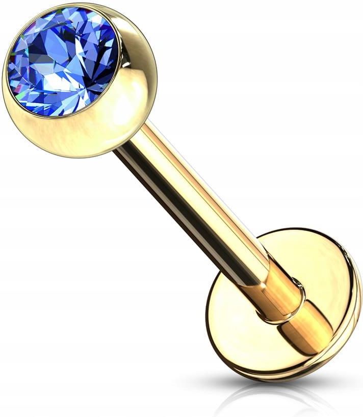 Kolczyk do ucha chrząstki kryształek Wargi złoty helix rook Niebieski ...