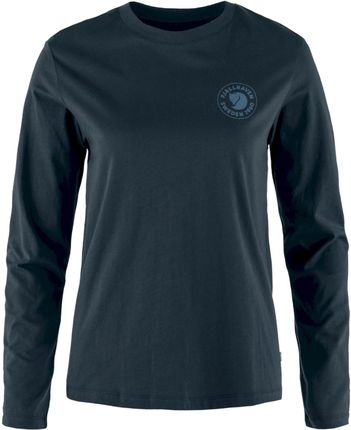 Damska Koszulka Bawełniana Fjallraven 1960 Logo T-shirt LS W - dark navy