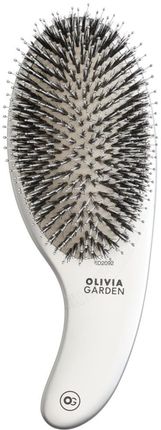 Olivia Garden Expert Care Curve Szczotka Do Włosów Z Nylonowymi Włóknami I Włosiem Dzika Srebrna
