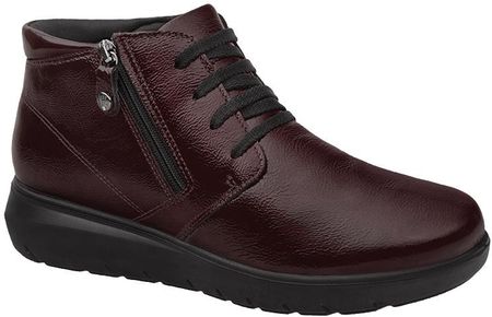 Włoskie Trzewiki Botki IMAC 656010 4093/019 Bordeaux Bordowe na Zamek Extra Wide