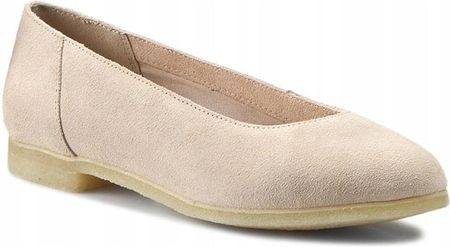 CLARKS Baleriny damskie Ffion Ivy różowe skórzane 37,5
