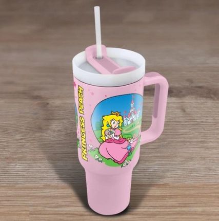 Super Mario (Peach) kubek podróżny ze słomką 1180ml MDB28165 - zdjęcie 3