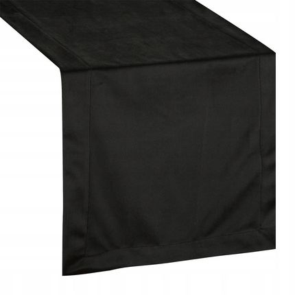 Eurofirany Bieżnik Velvet Melinda Czarny 40X140