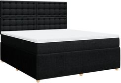 Zakito Home Łóżko Kontynentalne Czarne 180X200Cm Z Topperem (Zh3292151)