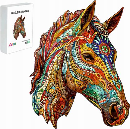 Pasjo24 Puzzle Drewniane Dla Dzieci Dorosłych 115El. Koń