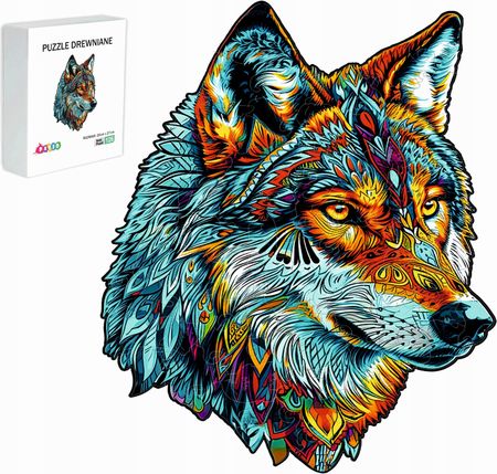 Pasjo24 Puzzle Drewniane Dla Dzieci Dorosłych 126El. Wilk
