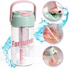 Ecarla Butelka Bidon Na Wodę Napoje Z Koszyczkiem I Słomką 800ml Fortune