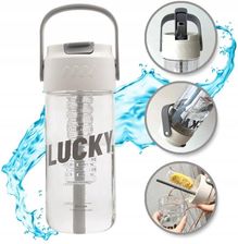 Butelka Bidon Na Wodę Napoje Soki Z Koszyczkiem I Słomką 800ml Lucky