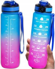 Butelka Motywacyjna Bidon Z Uchwytem 1L 1L Ze Słomką Na Wodę Bpa Free