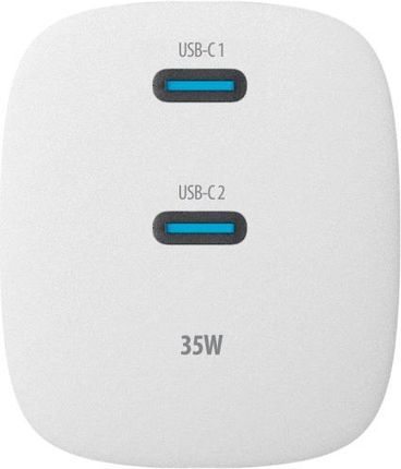 Markowe Forever Sieciowa Gan Pd Qc Tc 05 35Cc 2X Usb C 35W Biała - zdjęcie 3