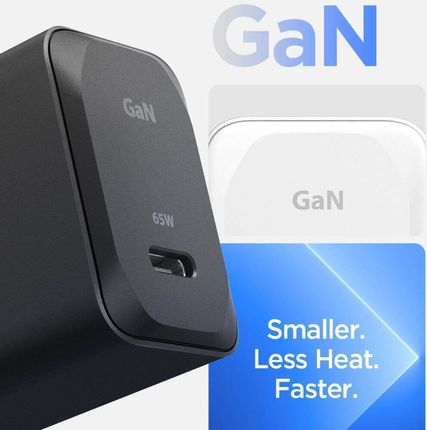 Spigen Arcstation Pro Gan 651 1 Port Network Charger 65W Type C Cable Black - zdjęcie 2