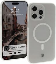 Etui Z Pierścieniem Magnetycznym Bizon Case Matteo Do Iphone 15 Pro Max Półprzezroczyste
