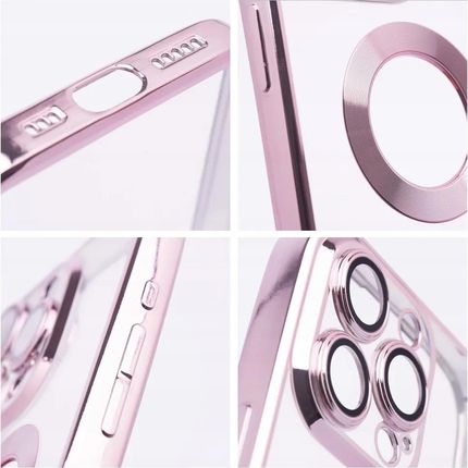 Etui Case Plecki Nakładka Glam Iphone 14 róż Szkło - zdjęcie 2