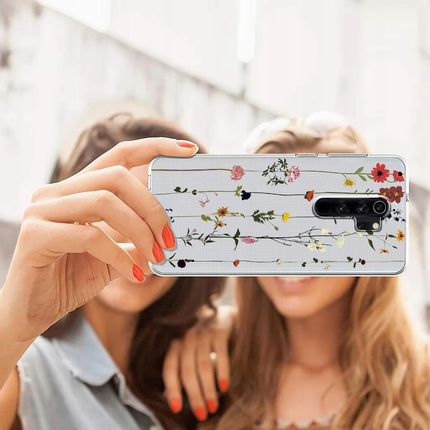 Custodia Per Xiaomi Redmi Note 8 Con Fiori E Disegni – Cover Trasparente In Silicone TPU, Morbida E Antishock