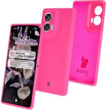 Silikonowe Etui Bizon Soft Case Do Motorola Edge 50 Fusion Neonowo Różowe