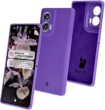 Silikonowe Etui Bizon Soft Case Do Motorola Edge 50 Fusion Fioletowe