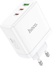 Ładowarka do telefonu Hoco Sieciowa 2 X Typ C Usb A Qc Pd 65W Gan N30 Biała - zdjęcie 1