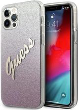 Guess Glitter Gradient Script Etui Iphone 12 Pro Max Różowy Guhcp12Lpcuglspi
