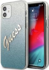 Guess Glitter Gradient Script Etui Iphone 12 Mini Niebieski Guhcp12Spcuglsbl